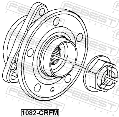 1082CRFM Febest Маточина (передня)