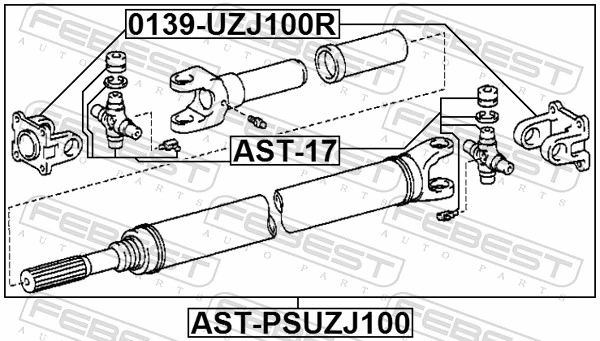 0139UZJ100R Febest Фланець карданний
