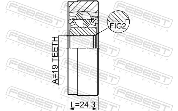 Купити 77436177 Pro-parts ШРКШ карданного валу заднього, передній