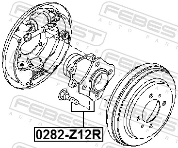 0282Z12R Febest Маточина задня