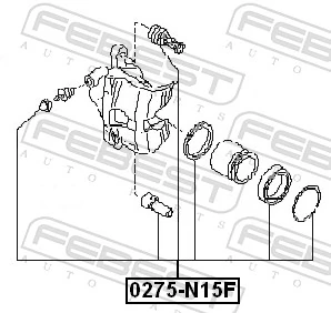0275N15F Febest Ремкомплект гальмівної системи
