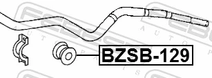 BZSB129 Febest Втулка стабілізатора переднього, зовнішня