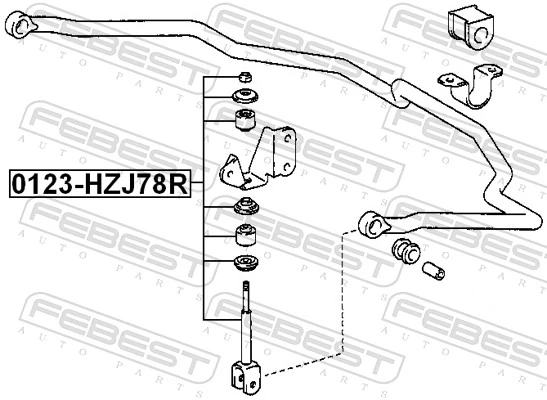 0123HZJ78R Febest Тяжка стабілізатора, заднього