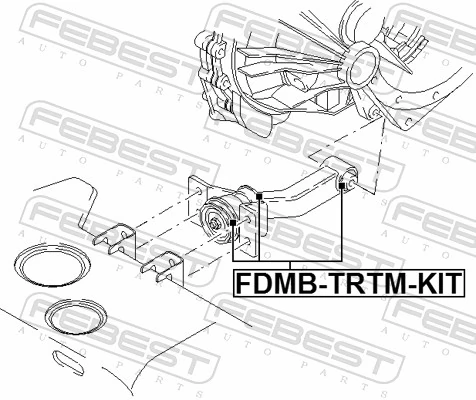 FDMBTRTMKIT Febest Сайлентблок кронштейна задньої подушки двигуна