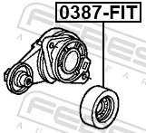 0387FIT Febest Ролик натяжителя ременя агрегатів