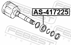AS417225 Febest Підвісний підшипник передньої піввісі