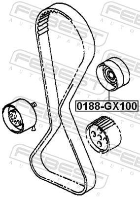 0188GX100 Febest Паразитний провідний ролик