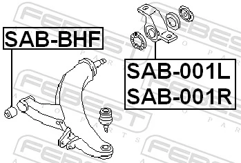 SAB001L Febest Сайлентблок переднього нижнього важеля
