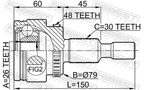 Купити TOJ0187 Magneti Marelli Шарнір приводу зовнішній