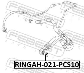 RINGAH021PCS10 Febest Кільце ущільнювача шланга компресора, нагнітального