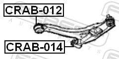 CRAB012 Febest Сайлентблок переднього нижнього важеля