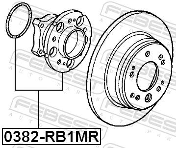 0382RB1MR Febest Маточина задня