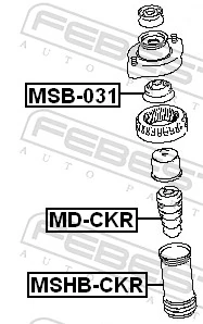 MSHBCKR Febest Пильник стійки задньої