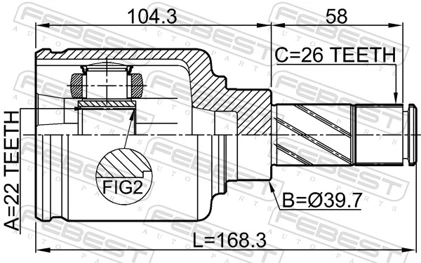 ШРКШ внутрішній, передній, лівий на Renault Kangoo II FW0