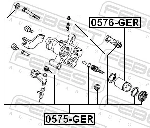 0576GER Febest Поршень гальмівного супорта заднього