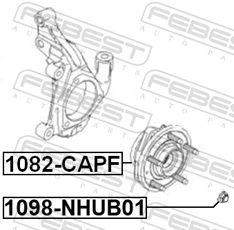 1082CAPF Febest Маточина (передня)