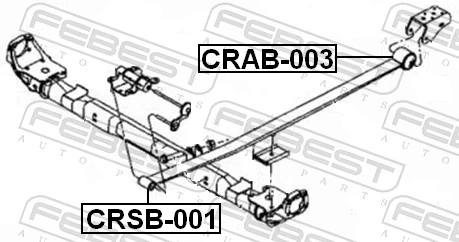 CRSB001 Febest Сайлентблок ресори, задній