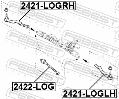 2422LOG Febest Тяги кермові