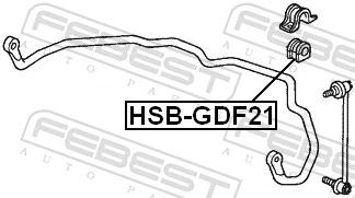 HSBGDF21 Febest Втулка стабілізатора переднього