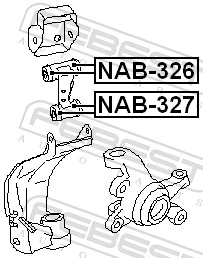 NAB326 Febest Сайлентблок переднього верхнього важеля
