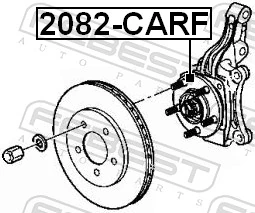 2082CARF Febest Маточина (передня)