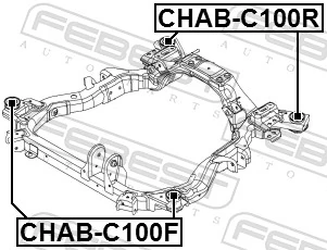 CHABC100F Febest Подушка передньої балки
