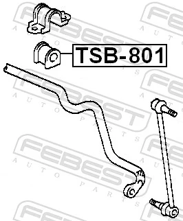 TSB801 Febest Втулка стабілізатора переднього