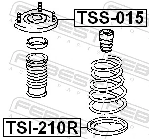 TSI210R Febest Проставка (гумове кільце) пружини задньої, нижня