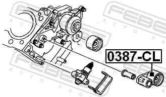 0387CL Febest Ролик натягувач