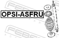 OPSIASFRU Febest Проставка (гумове кільце) пружини задньої, верхня