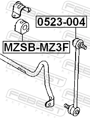 MZSBMZ3F Febest Втулка стабілізатора переднього