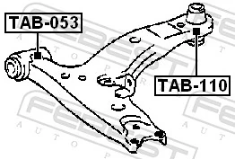 TAB110 Febest Сайлентблок переднього нижнього важеля