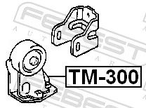 TM300 Febest Подушка передньої опори двигуна