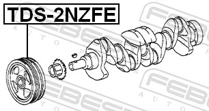 TDS2NZFE Febest Демпфер колінвалу