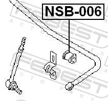 NSB006 Febest Прокладка стабільзатора заднього