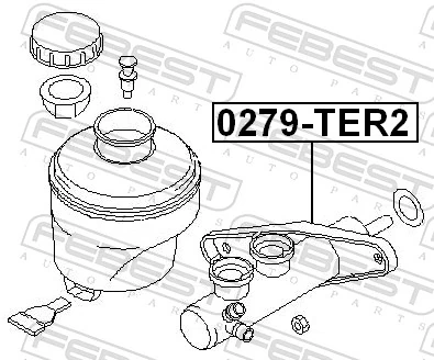 0279TER2 Febest Циліндр гальмівний, головний