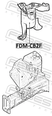 FDMCB2F Febest Права подушка мотора