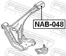 NAB048 Febest Сайлентблок переднього нижнього важеля