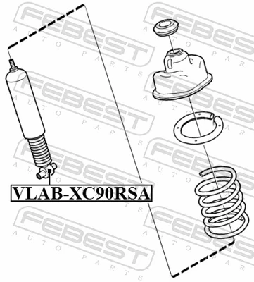 VLABXC90RSA Febest Сайлентблок амортизатора заднього