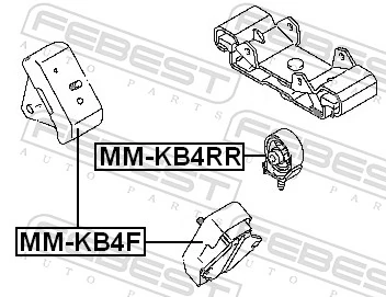 MMKB4RR Febest Подушка трансмісії, опора роздавальної коробки