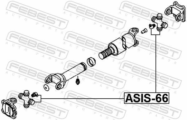 ASIS66 Febest Хрестовина карданного валу