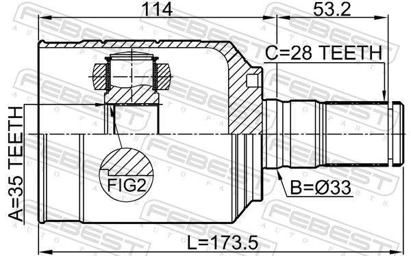 ШРКШ внутрішній, передній, лівий на Hyundai Santa Fe IV TM, TMA