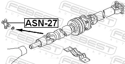 ASN27 Febest Хрестовина карданного валу