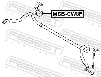 MSBCW8F Febest Втулка стабілізатора переднього