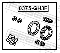 0375GH3F Febest Ремкомплект гальмівної системи