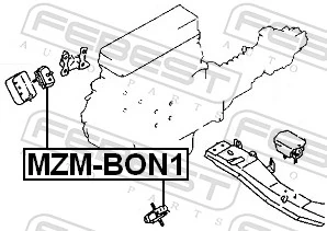 MZMBON1 Febest Подушка передньої опори двигуна