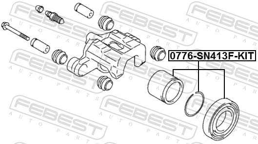 0776SN413FKIT Febest Ремкомплект гальмівної системи