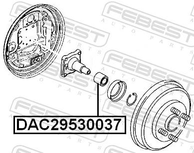 DAC29530037 Febest Підшипник ступиці задньої