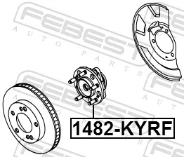 1482KYRF Febest Маточина (передня)