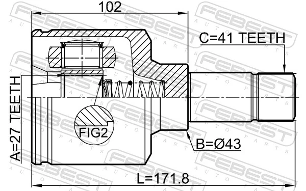ШРКШ внутрішній, передній, лівий BB4475 Posterparts